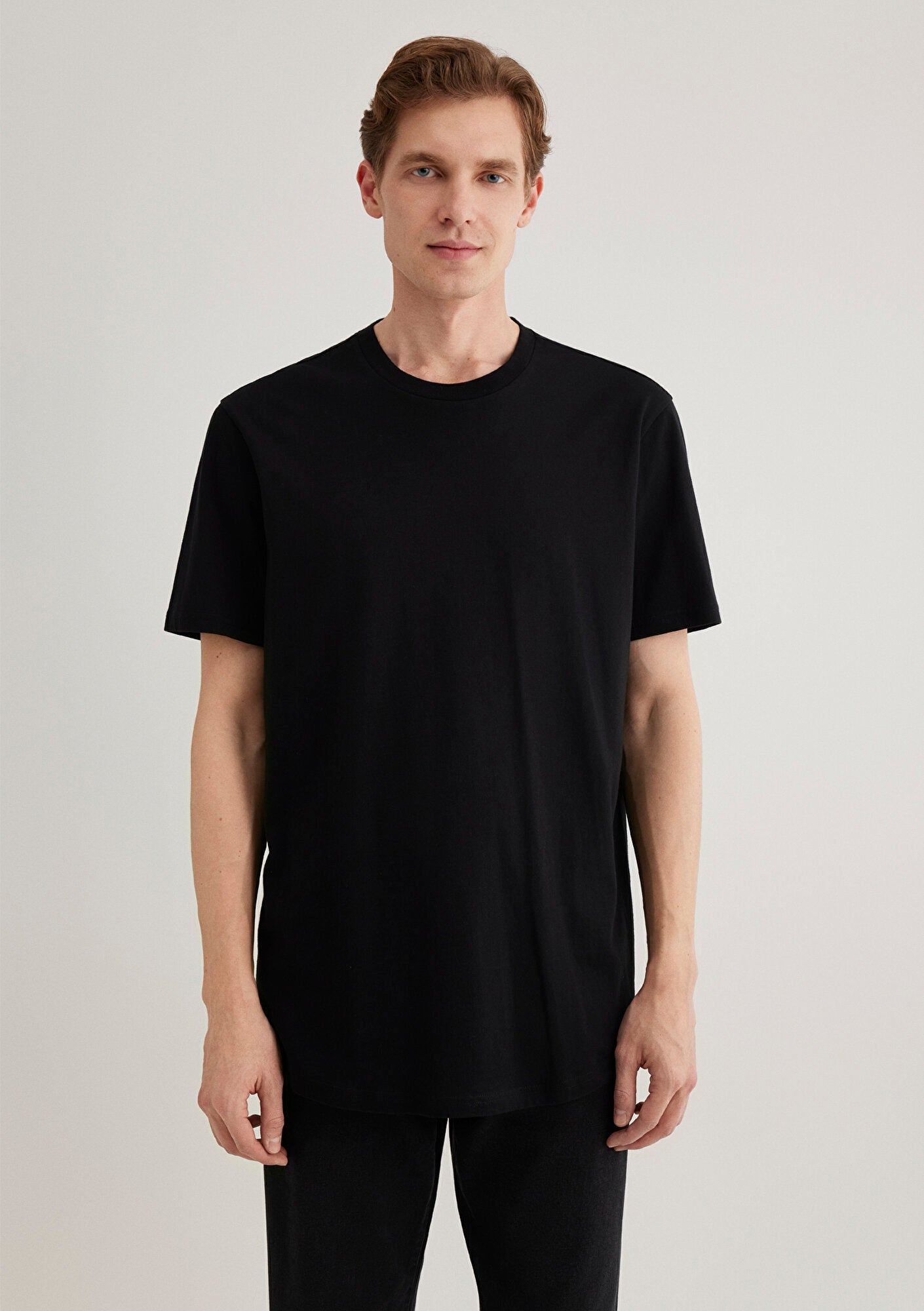 Crew Neck Black Basic T-Shirt