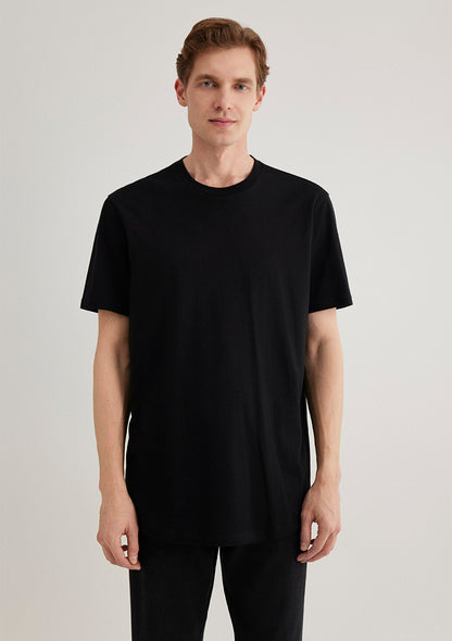 Crew Neck Black Basic T-Shirt