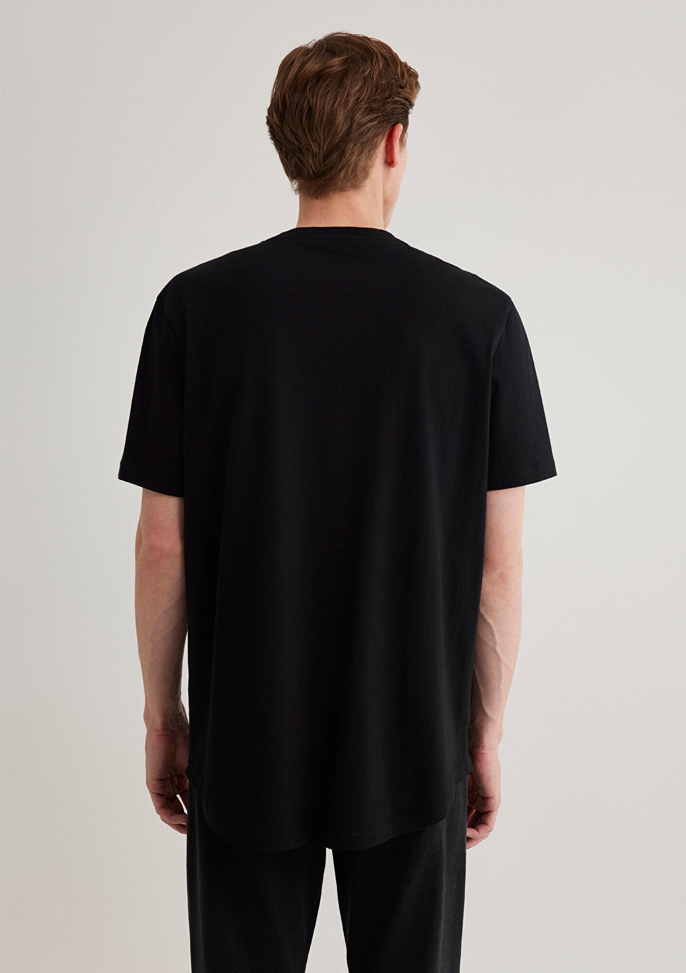 Crew Neck Black Basic T-Shirt