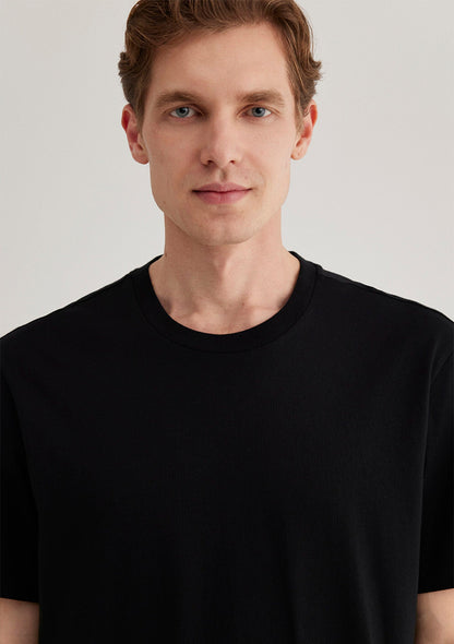 Crew Neck Black Basic T-Shirt