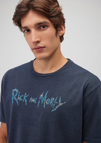 Rick and Morty Printed Grey T-Shirt