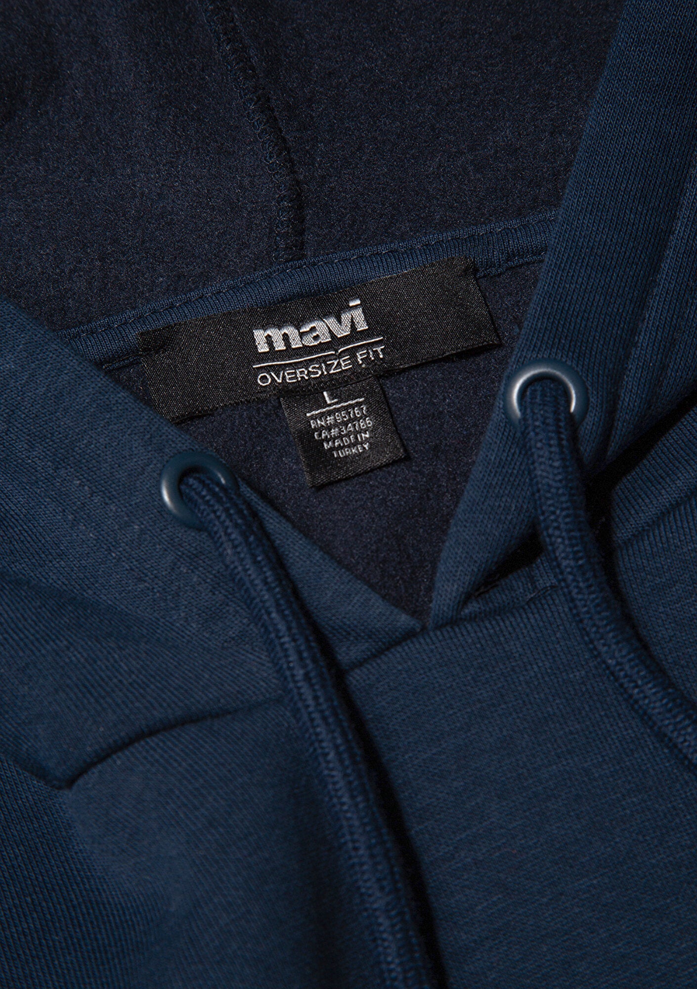 Mavi Logo Printed Hooded Navy Sweatshirt