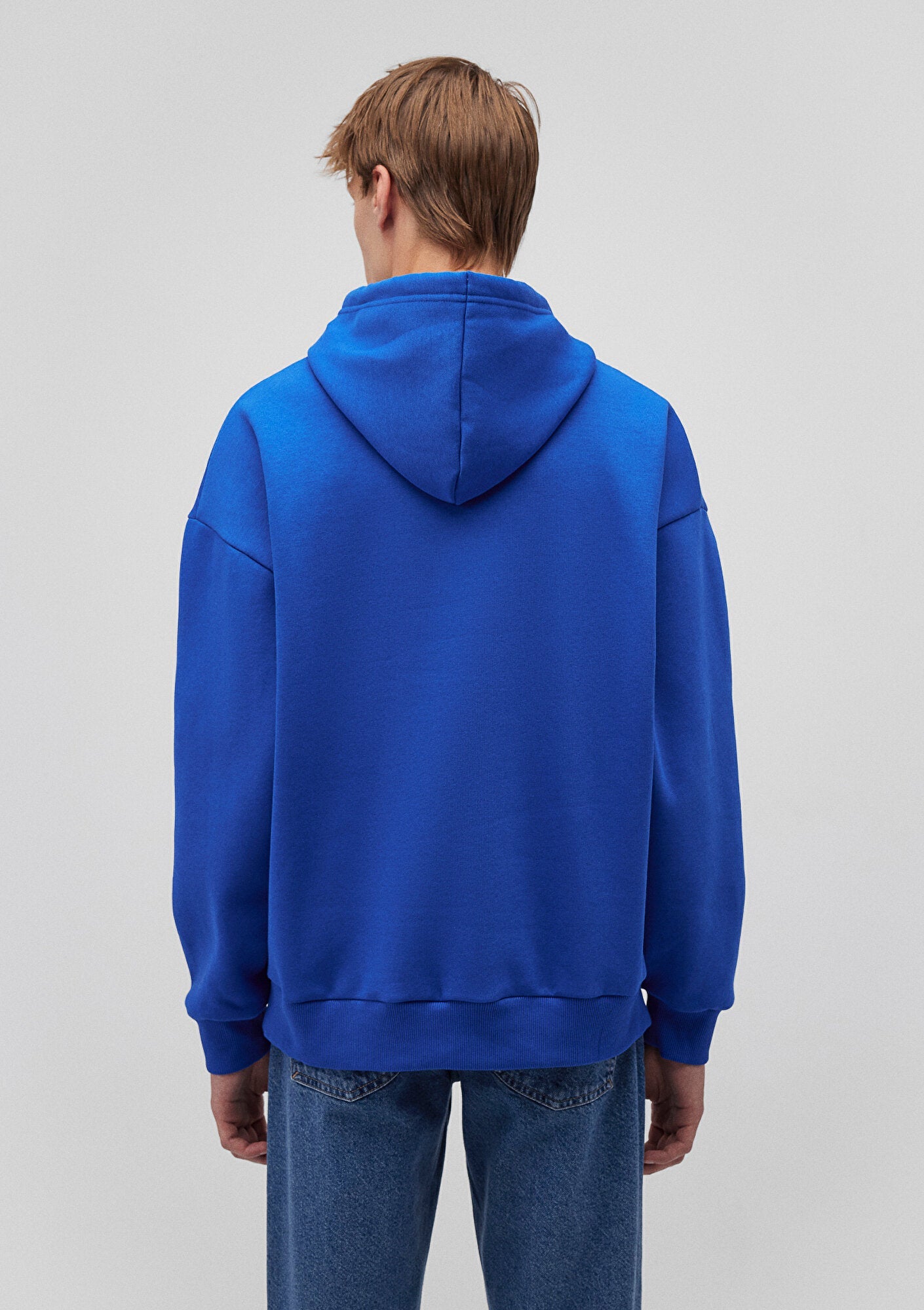 Mavi Logo Printed Hooded Blue Sweatshirt