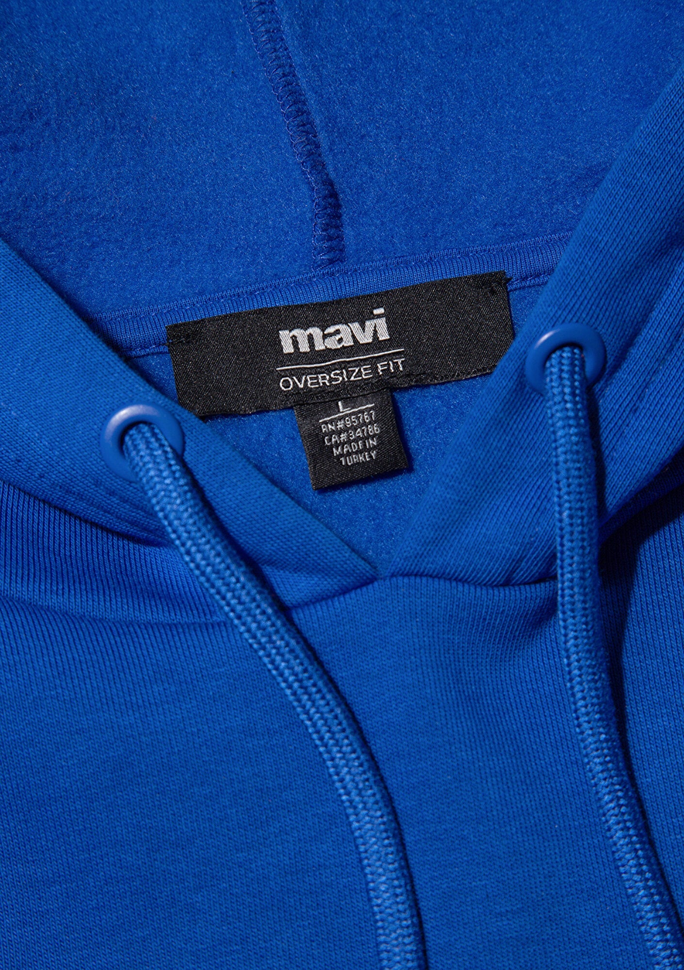 Mavi Logo Printed Hooded Blue Sweatshirt