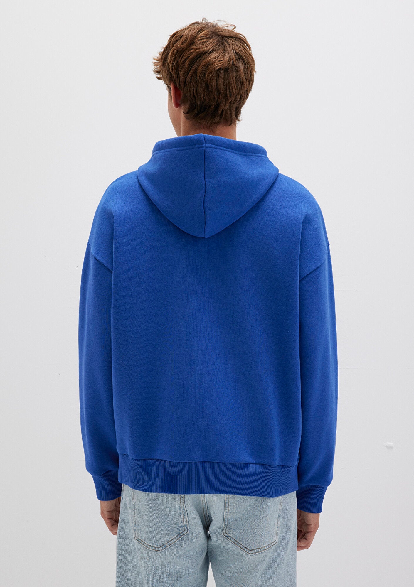 Mavi Logo Printed Hooded Blue Sweatshirt
