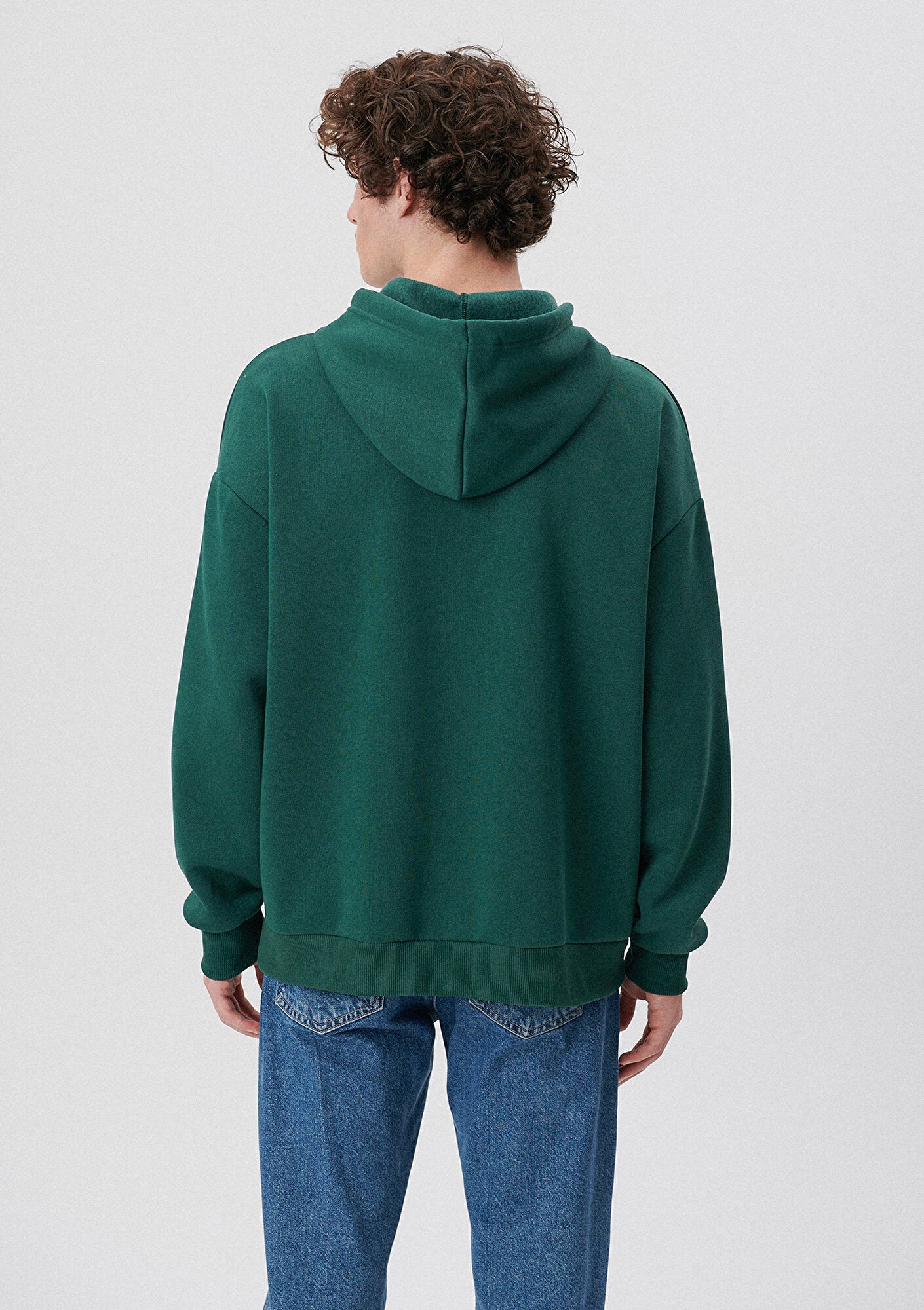 Mavi Logo Printed Hooded Green Sweatshirt