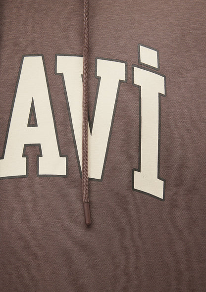 Mavi Logo Printed Hooded Brown Sweatshirt