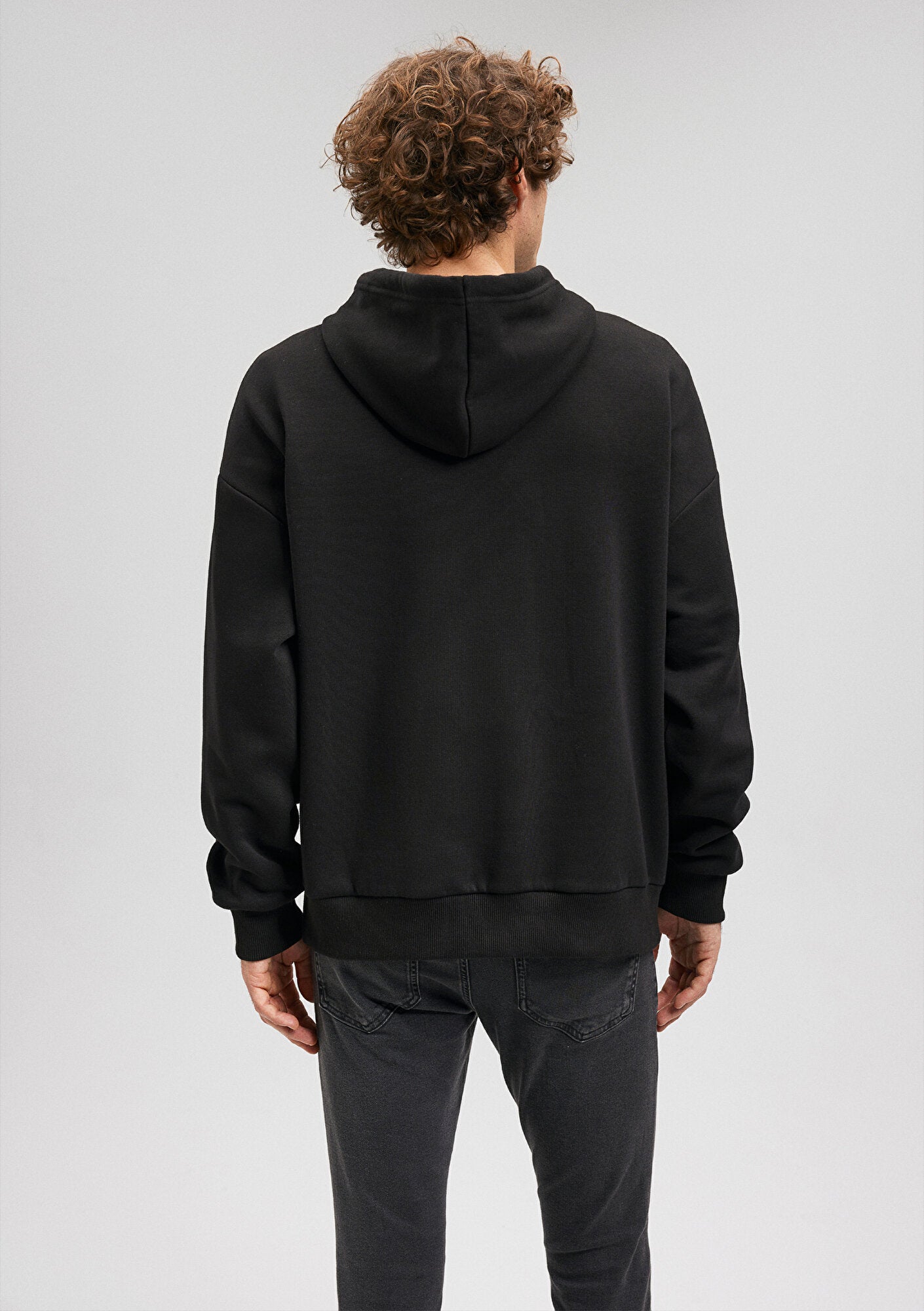 Mavi Logo Printed Hooded Black Sweatshirt