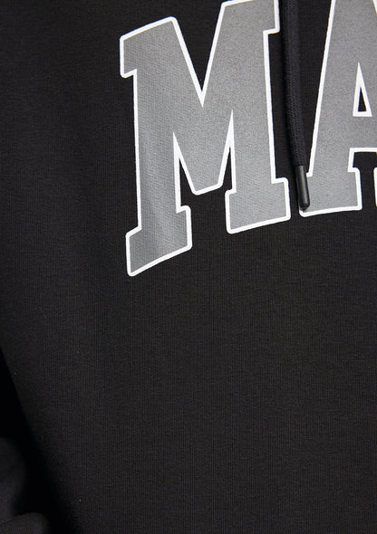 Mavi Logo Printed Hooded Black Sweatshirt
