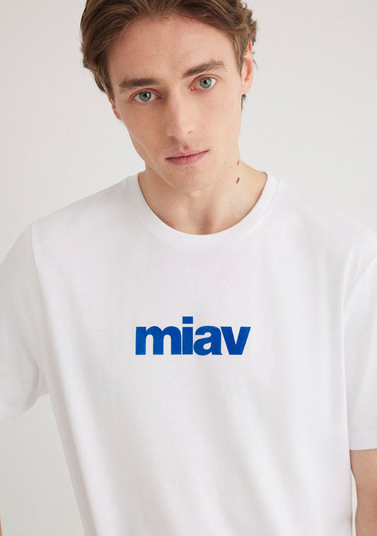 Miav Printed White T-Shirt