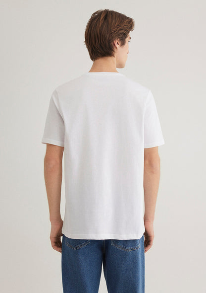 Red Miav Printed White T-Shirt