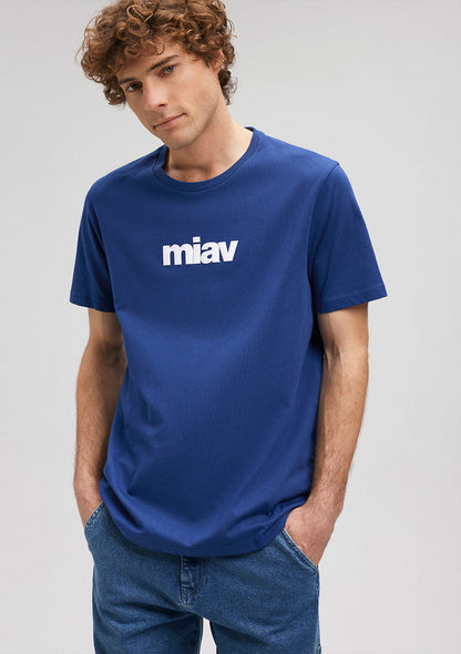Miav Printed Navy T-Shirt