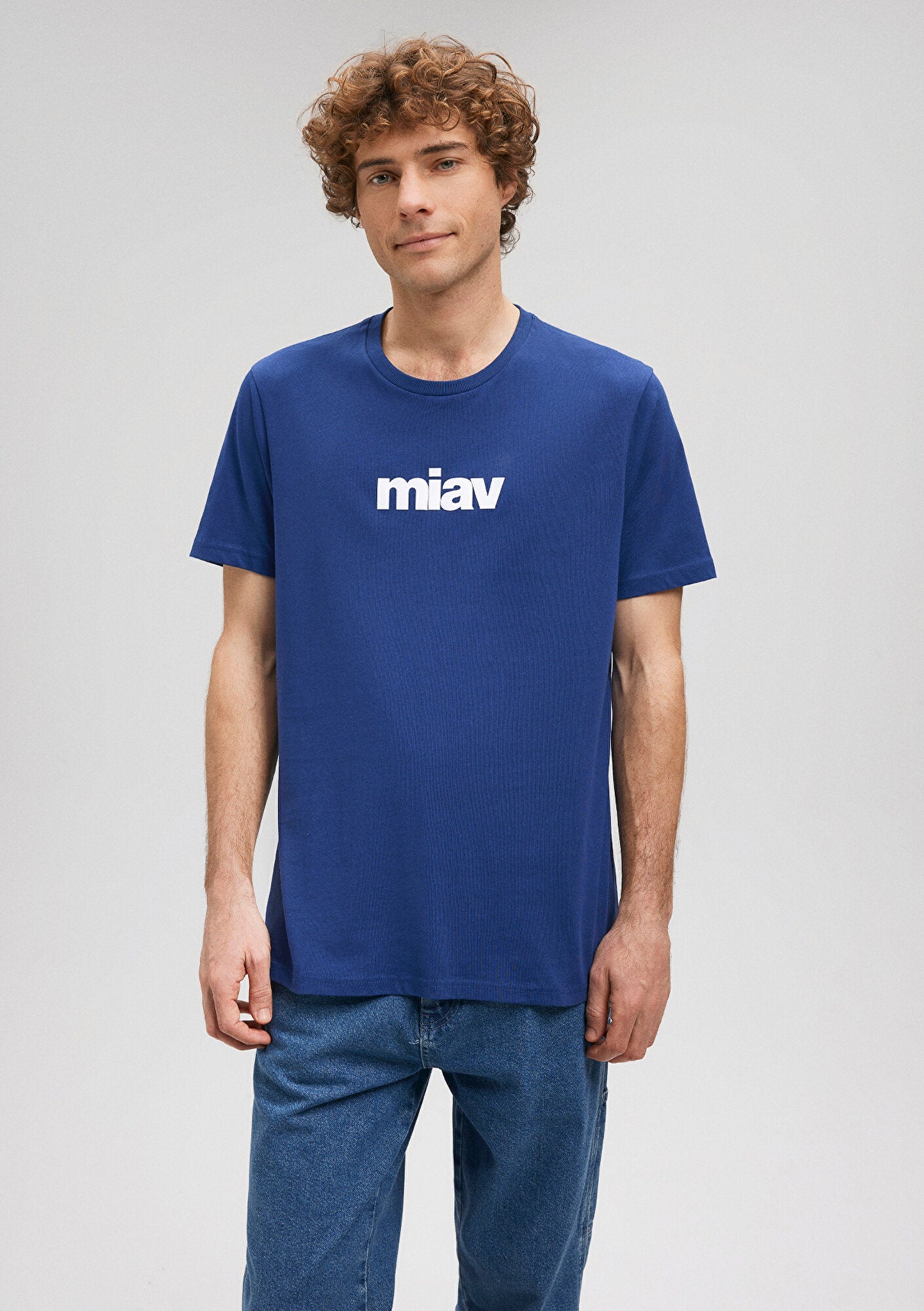Miav Printed Navy T-Shirt