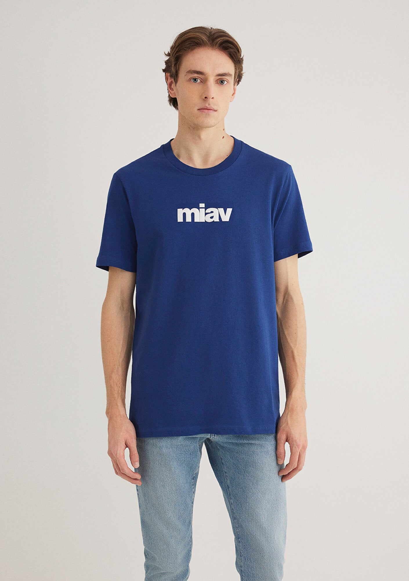 Miav Printed Navy T-Shirt