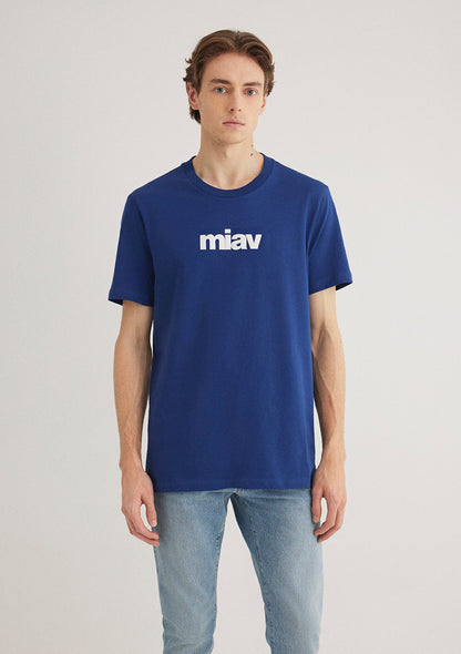 Miav Printed Navy T-Shirt