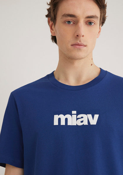 Miav Printed Navy T-Shirt