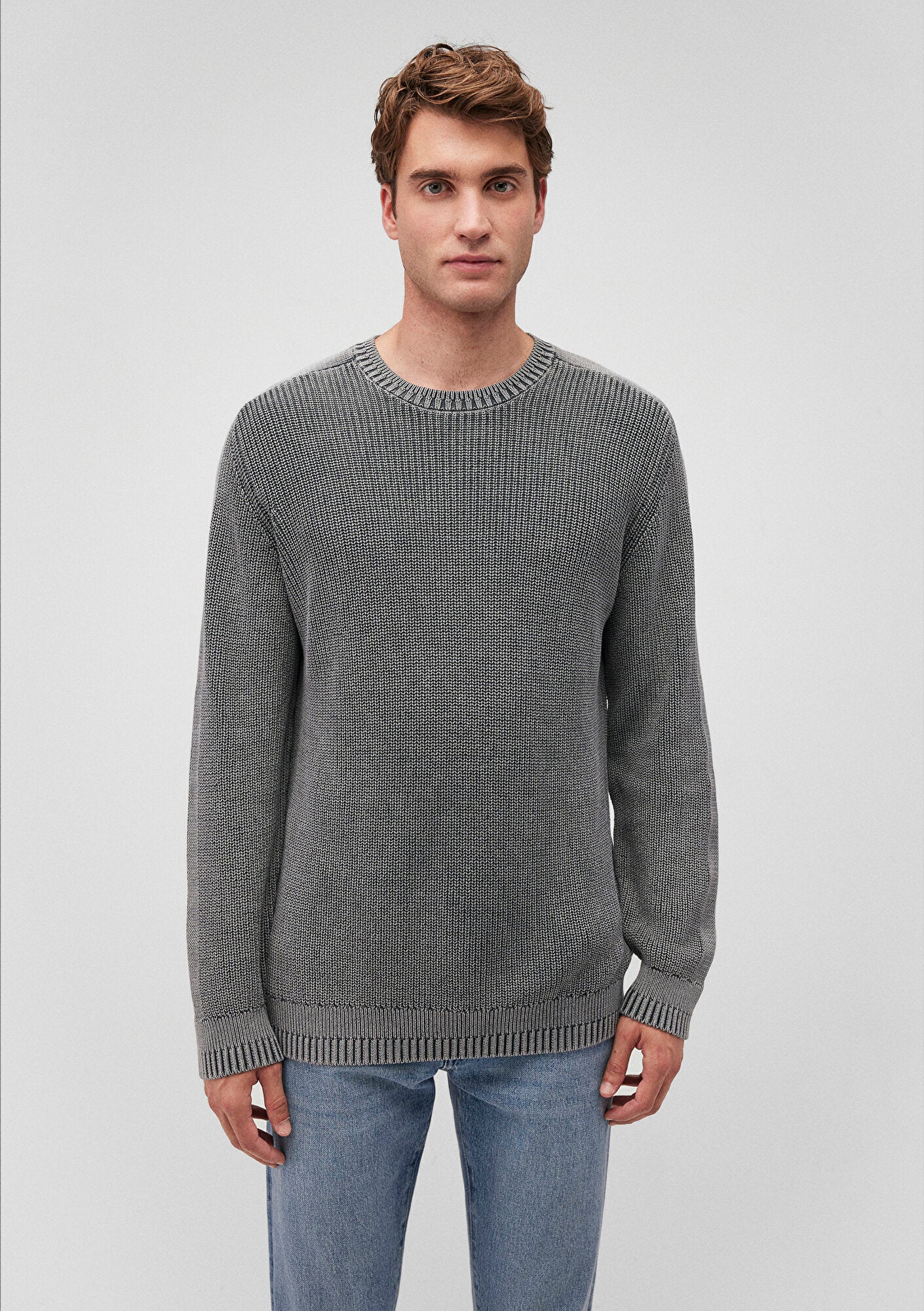 Crew Neck Gray Sweater
