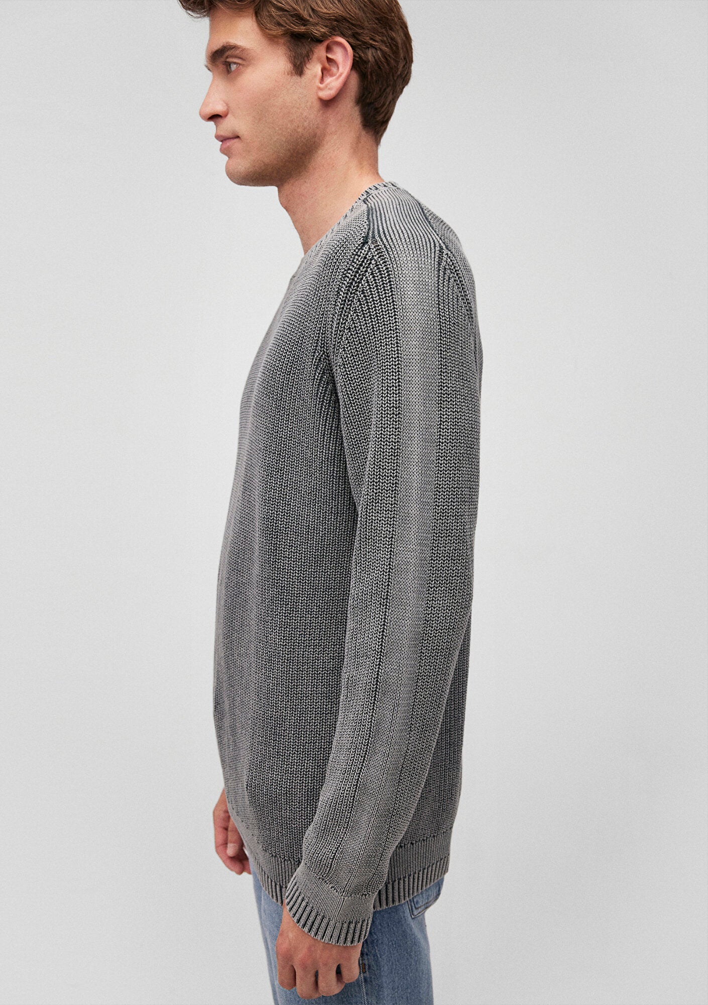 Crew Neck Gray Sweater