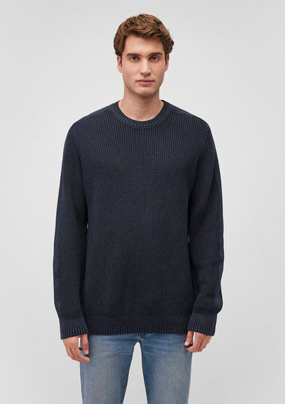 Crew Neck Navy Sweater