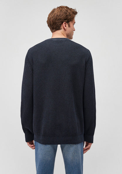 Crew Neck Navy Sweater