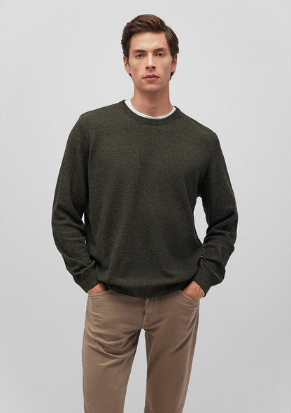 Crew Neck Green Sweater