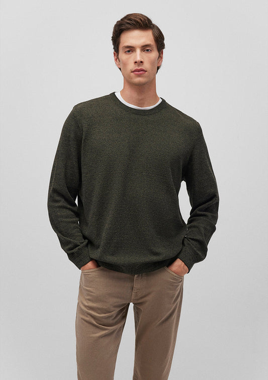 Crew Neck Green Sweater