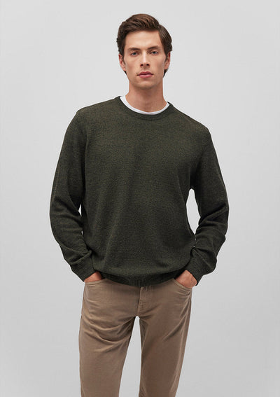 Crew Neck Green Sweater