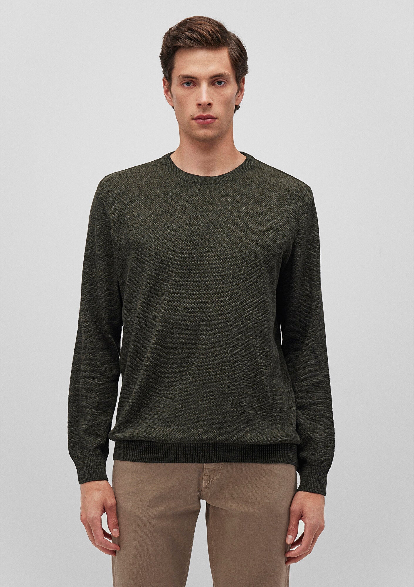 Crew Neck Green Sweater