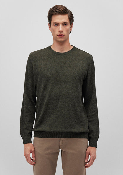 Crew Neck Green Sweater