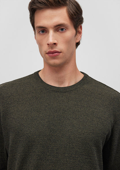 Crew Neck Green Sweater