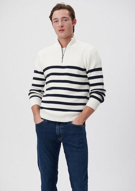 Striped Off White Sweater