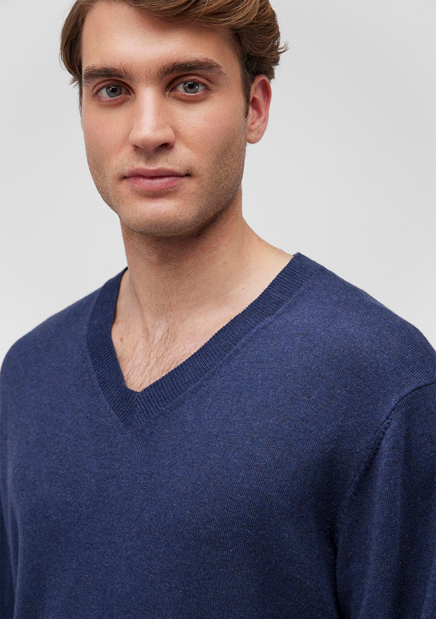 V Neck Navy Sweater