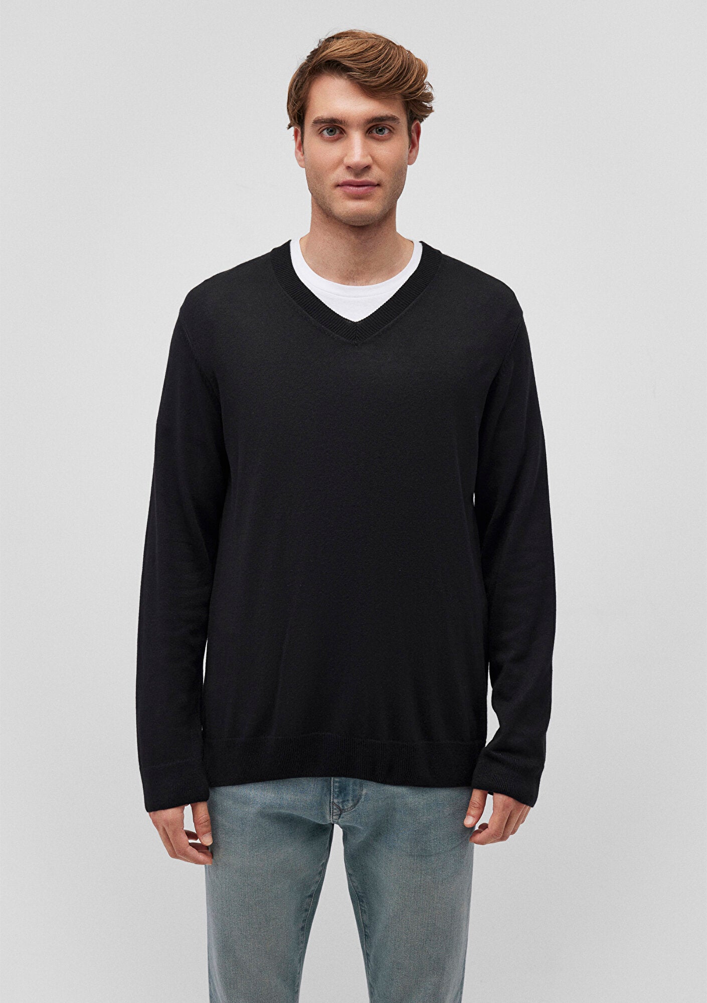 V Neck Black Sweater