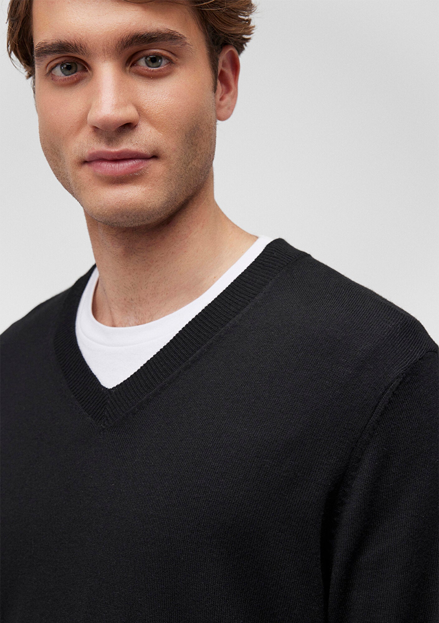 V Neck Black Sweater