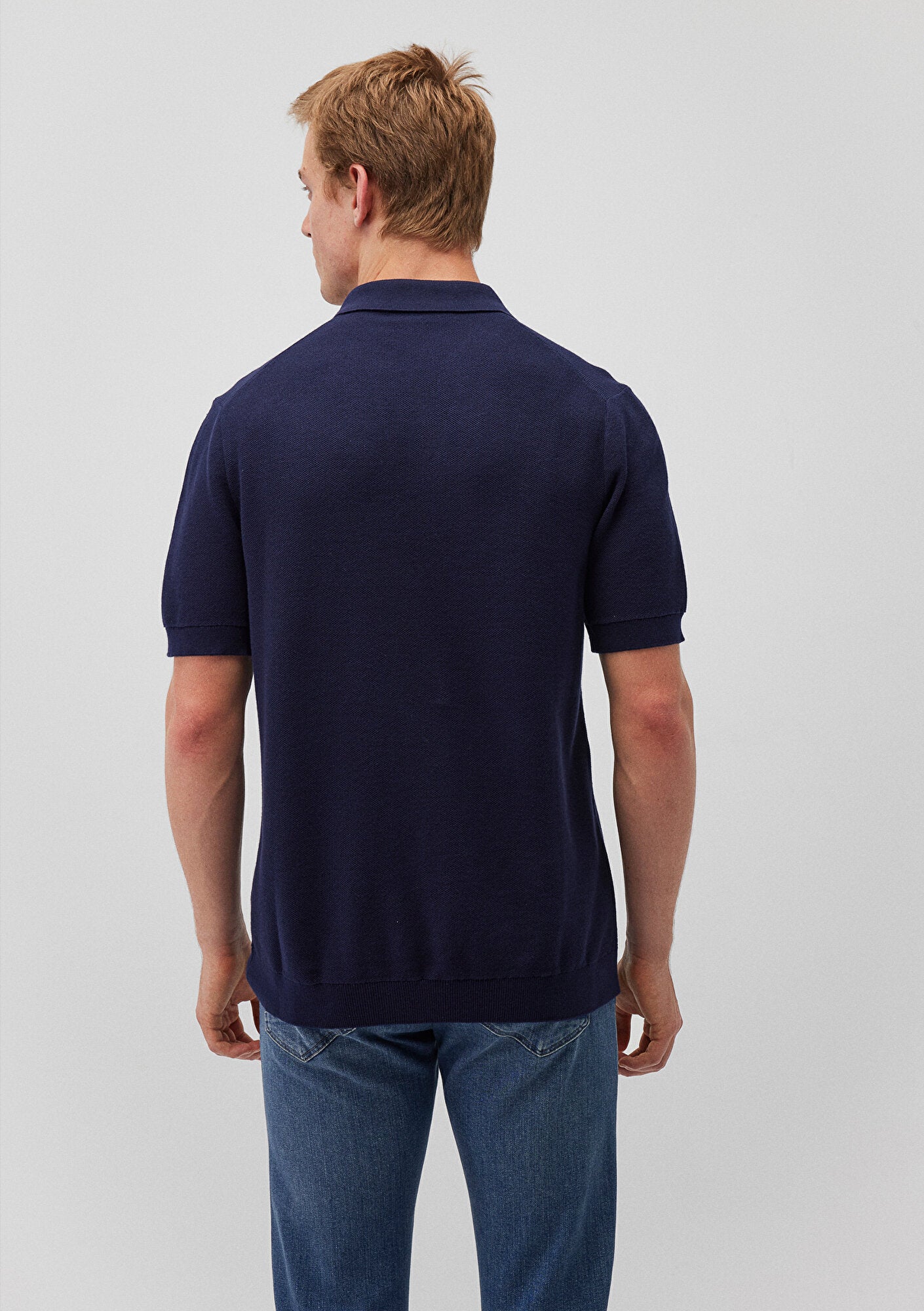 Navy Knit Polo