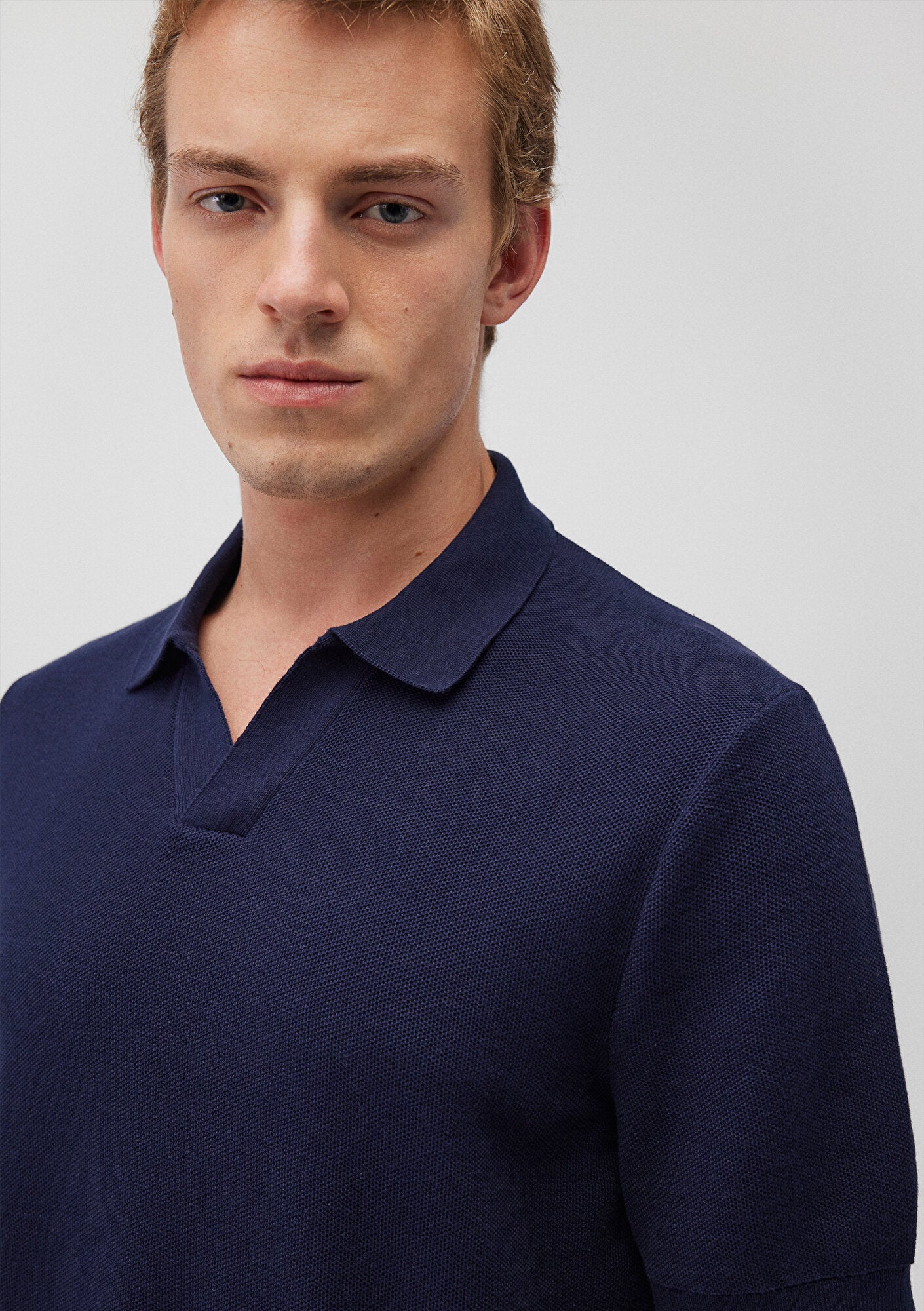 Navy Knit Polo