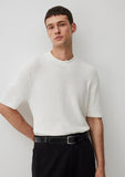 Short Sleeve White Sweater