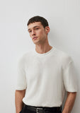 Short Sleeve White Sweater