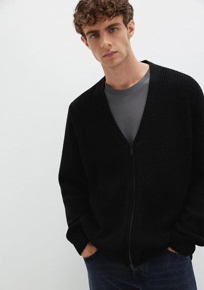Full Zip Black Cardigan
