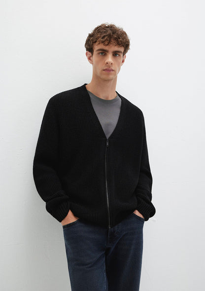 Full Zip Black Cardigan