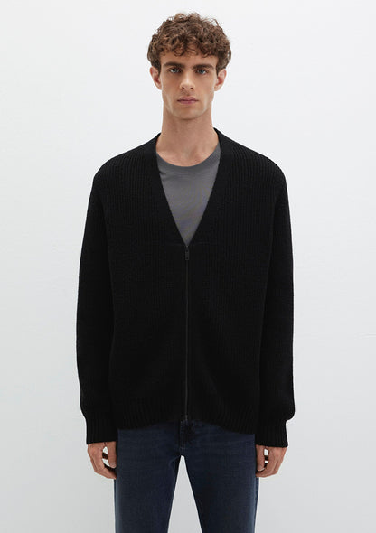 Full Zip Black Cardigan