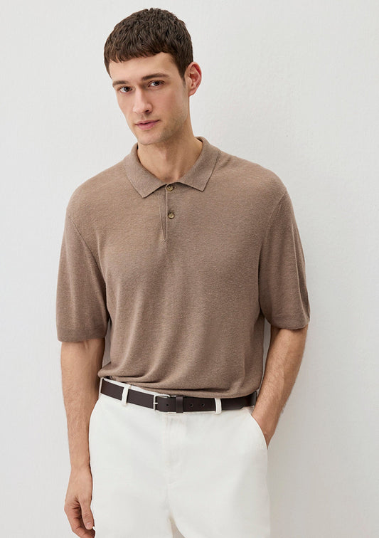 Beige Polo Sweater