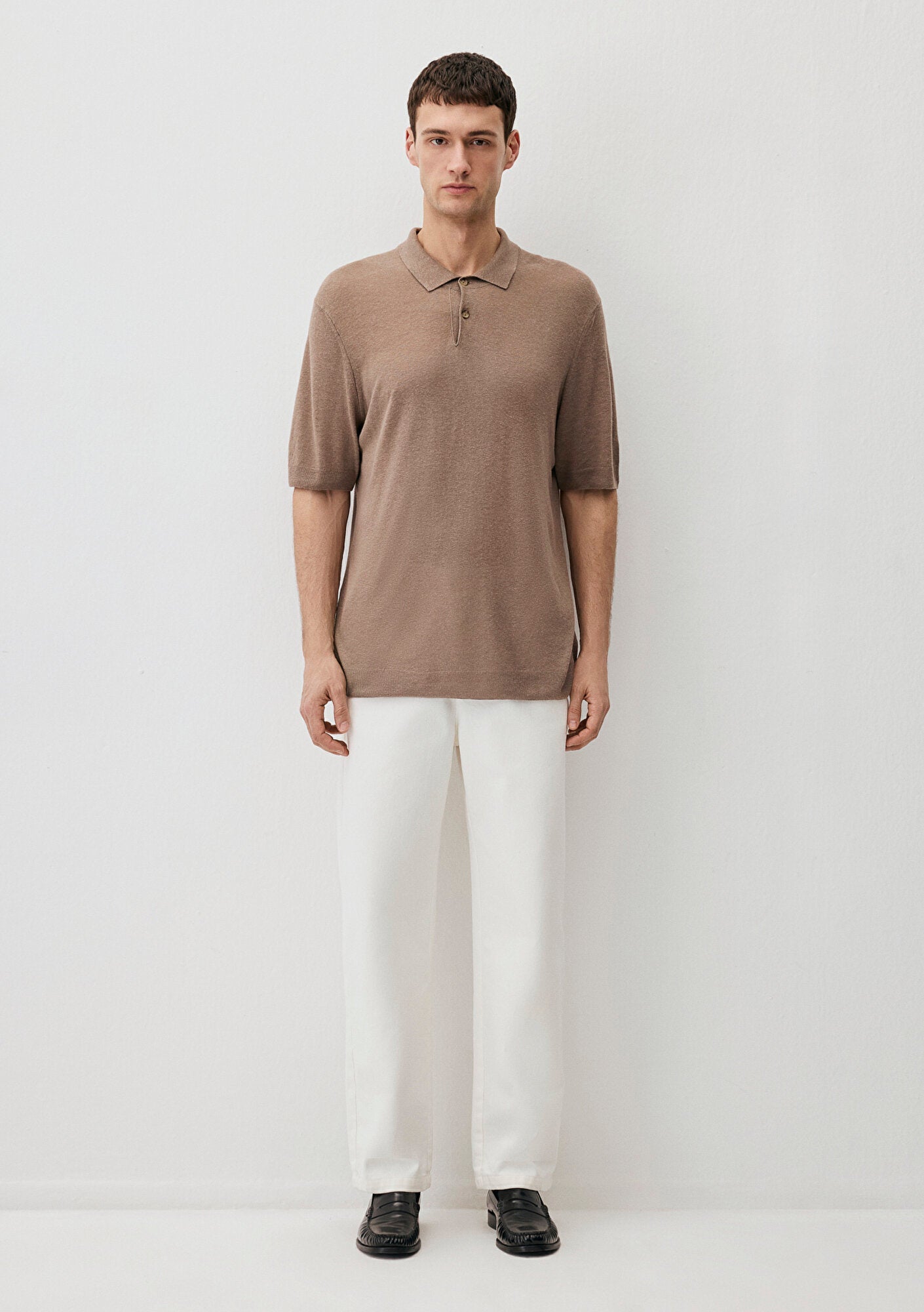 Beige Polo Sweater