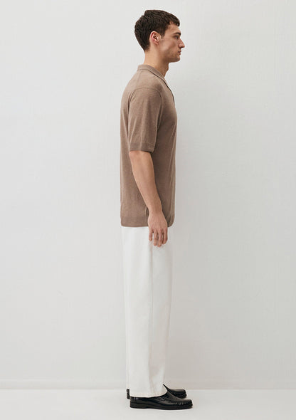 Beige Polo Sweater