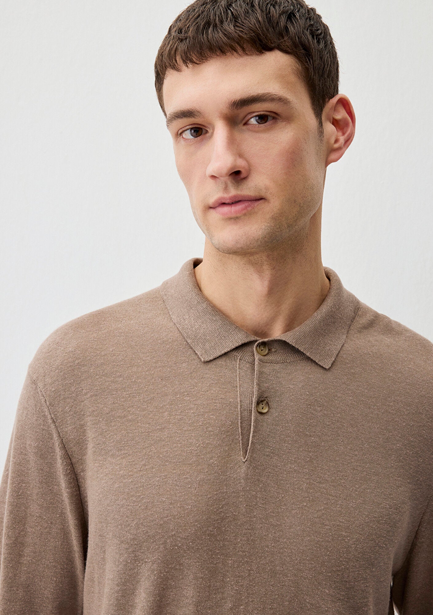 Beige Polo Sweater