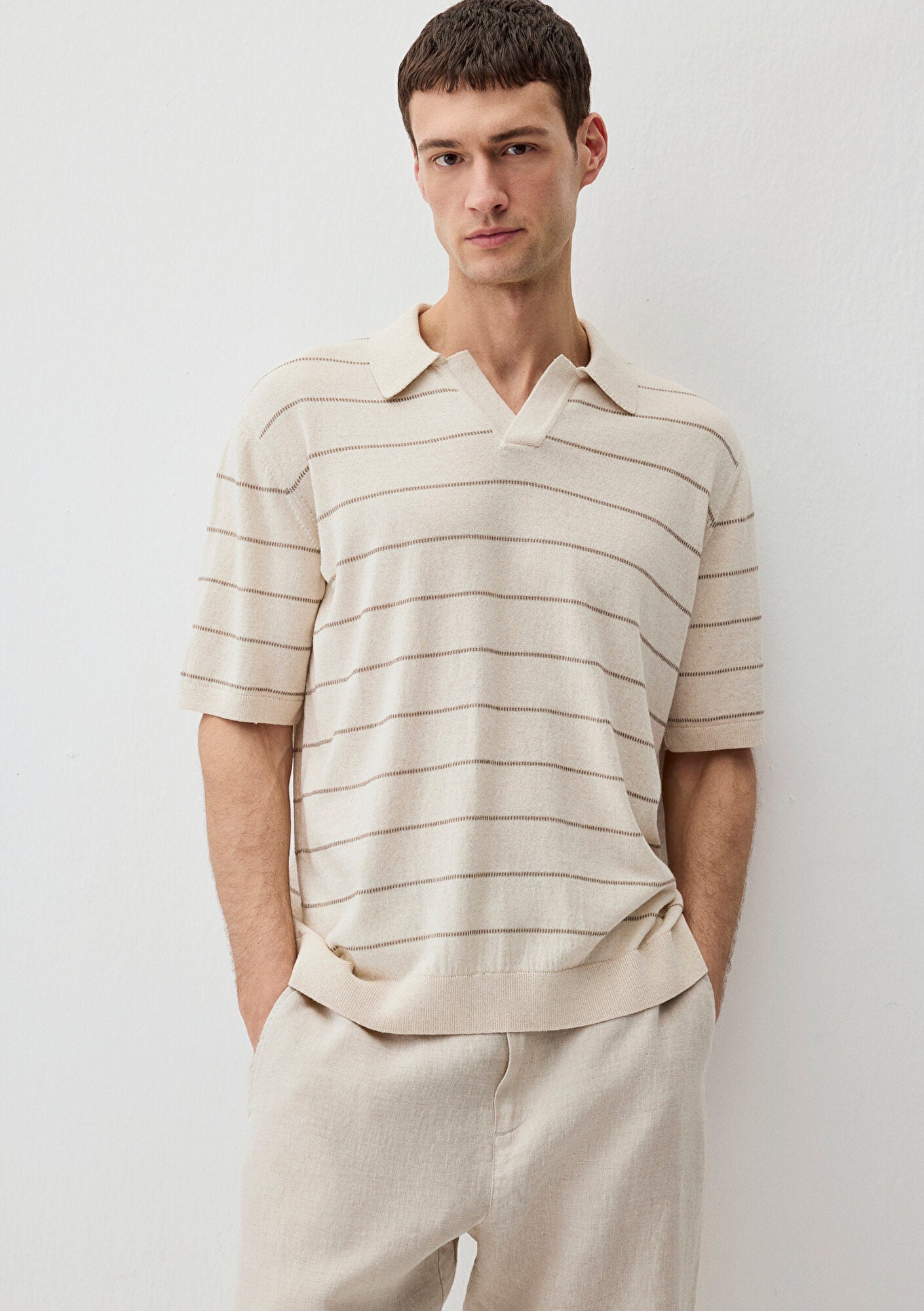 Ecru Polo Sweater