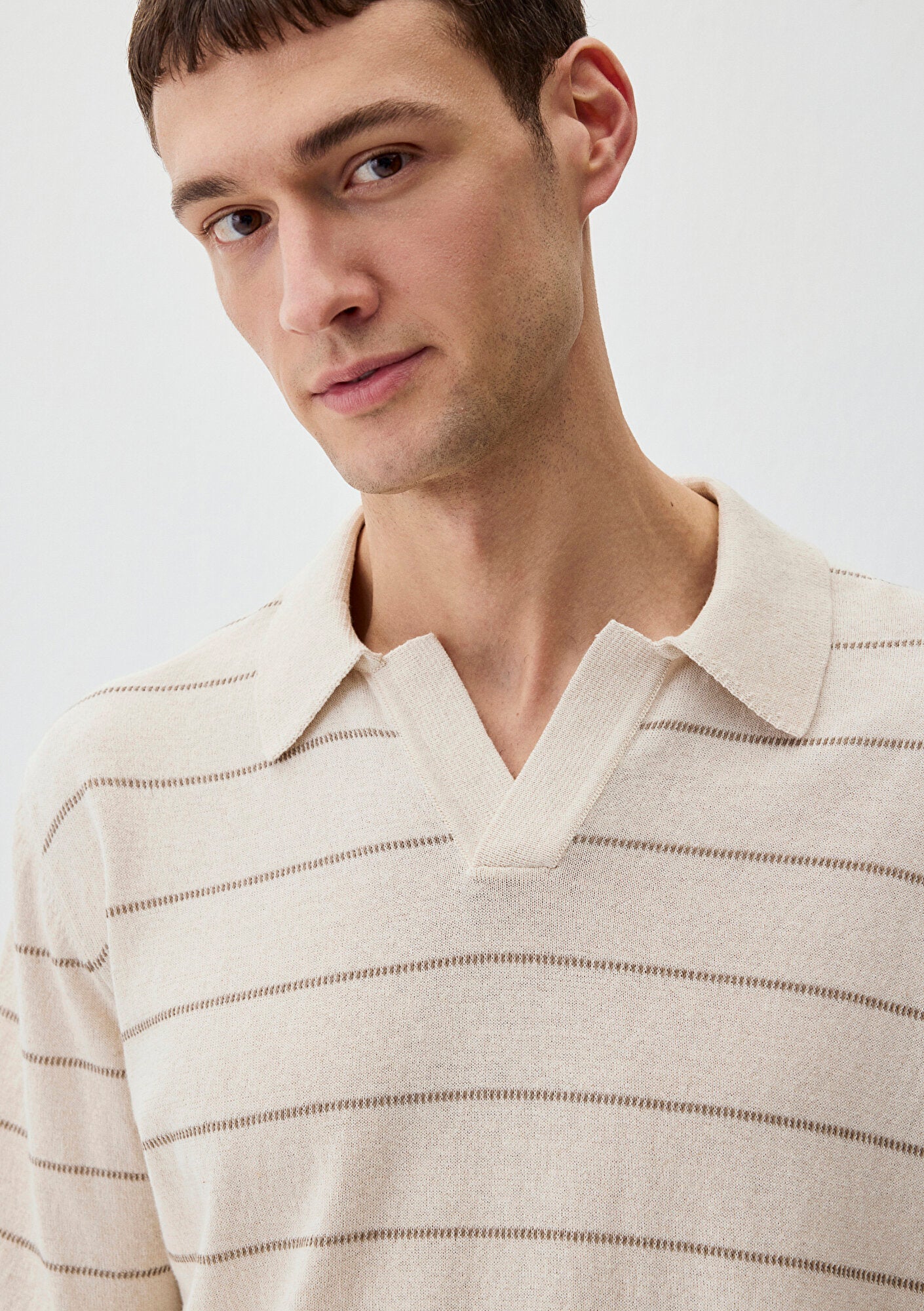 Ecru Polo Sweater