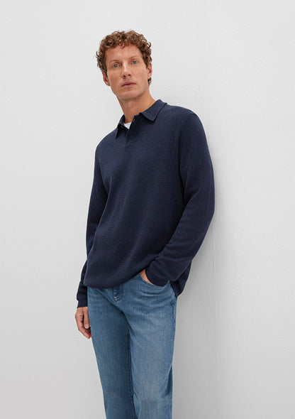 Navy Knit Polo