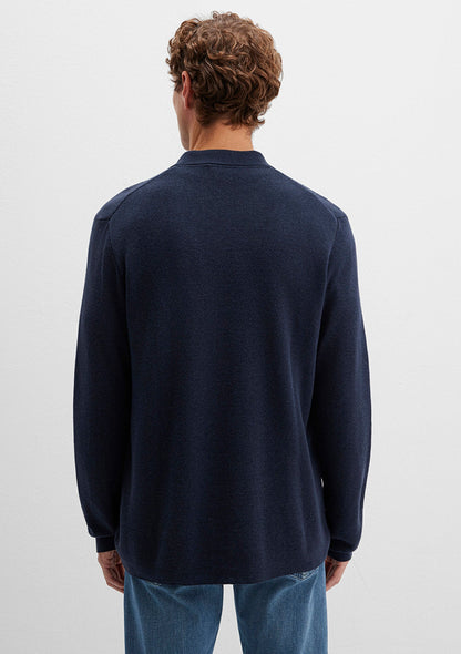 Navy Knit Polo