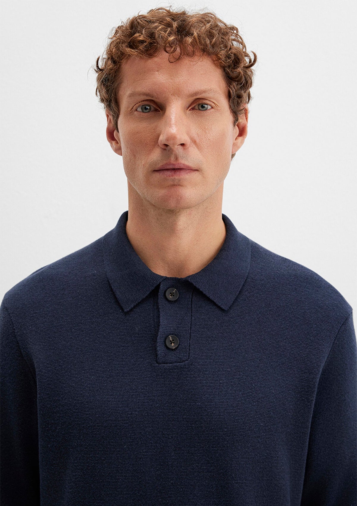Navy Knit Polo